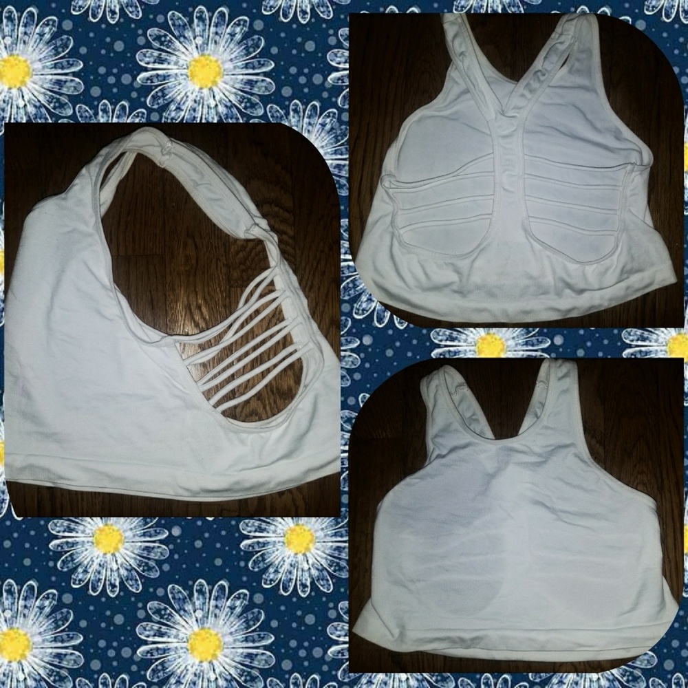 White bandeau crop top